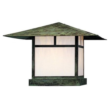 Arroyo Craftsman 24" Monterey Column Mount Without Overlay (Empty), Raw Copper, Clear Seedy Glass MC-24ECS-RC